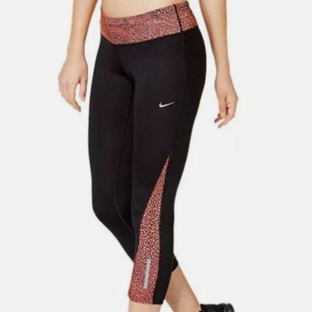NIKE -- Dri-Fit Racer 2.0 Running Capri Black/Hyper Orange 723925-011